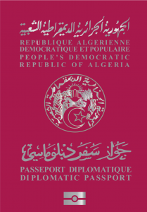 جواز السفر الديبلوماسي الجزائري