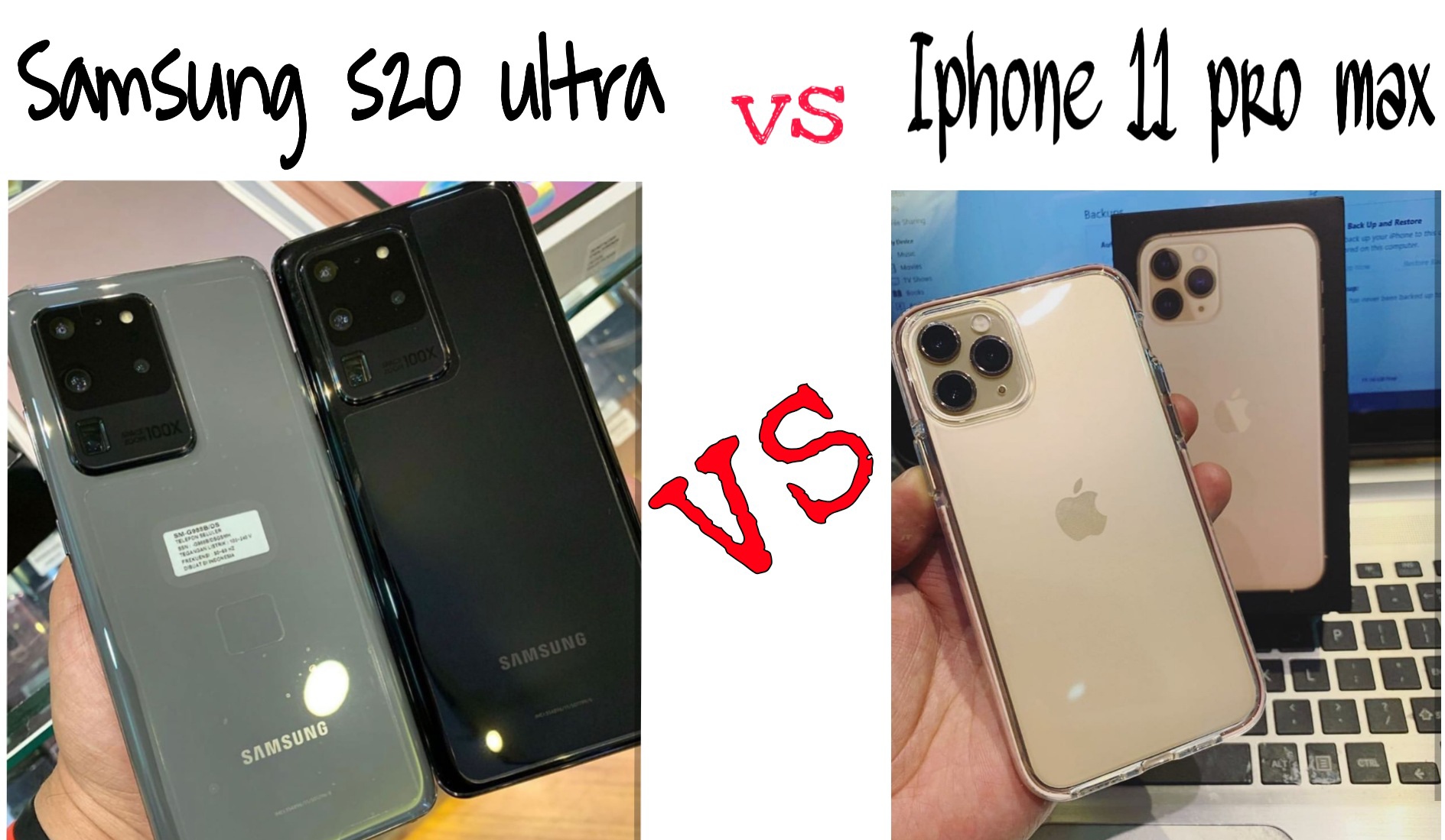 مقارنة/ الهاتفين العملاقين iPhone 11 pro max VS Samsung s20 ultra